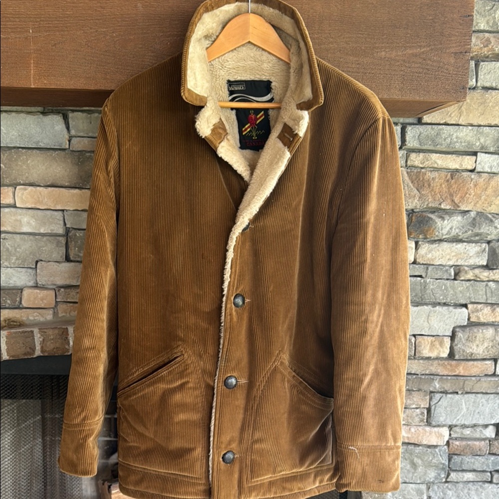Vintage 70s Sherpa corduroy men’s Coat 40T
